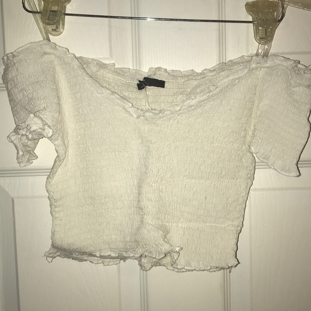 Off White Crop Top